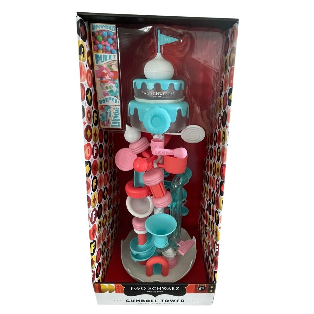New in Box Fao Schwarz Gumball Tower Candy Dispenser